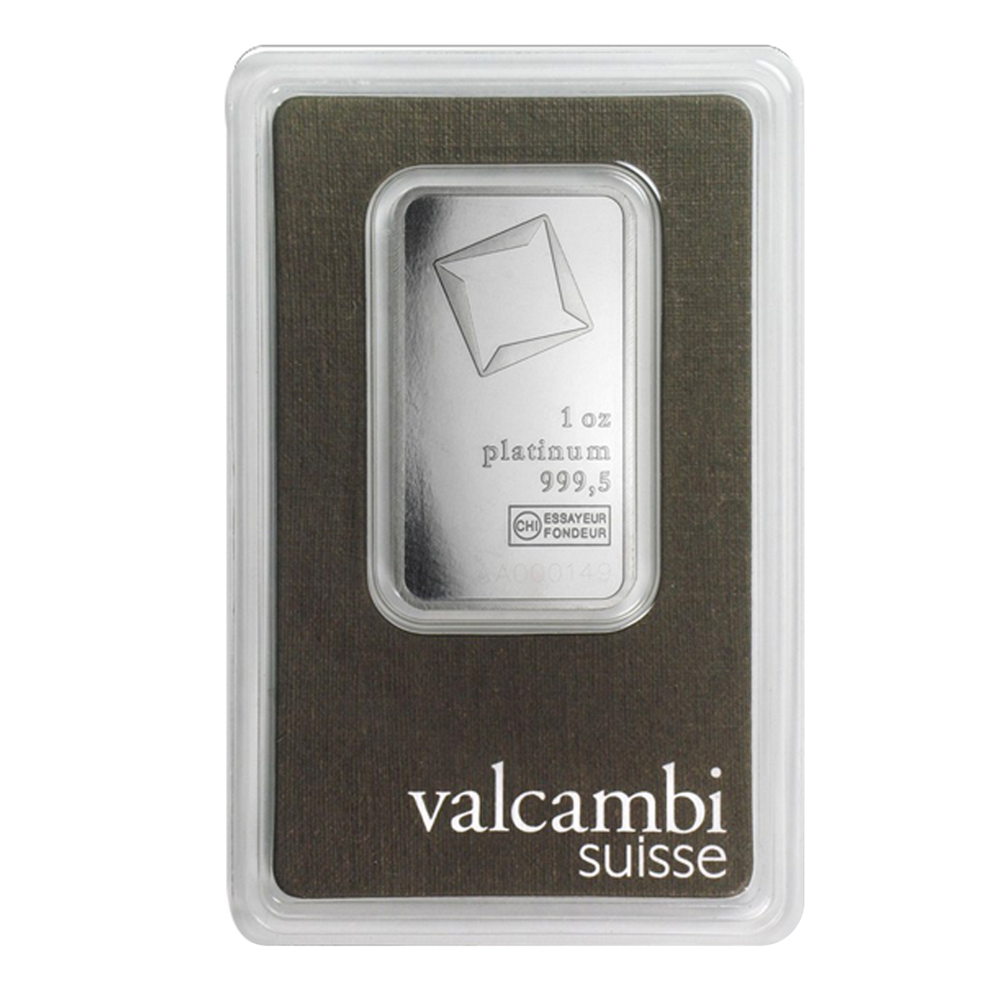 1 oz Platinum Valcambi Suisse Bars