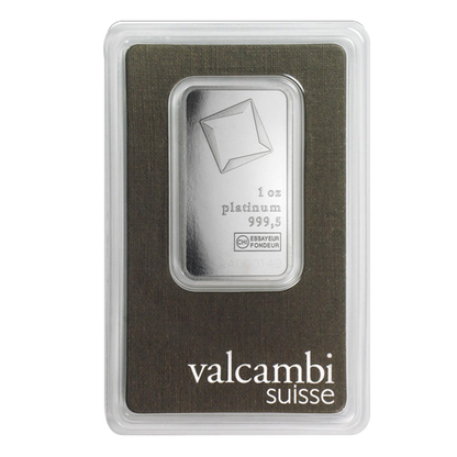 1 oz Platinum Valcambi Suisse Bars