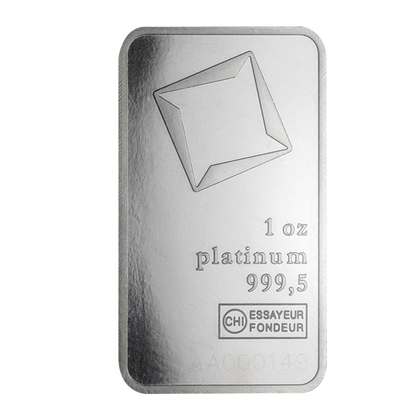 1 oz Platinum Valcambi Suisse Bars