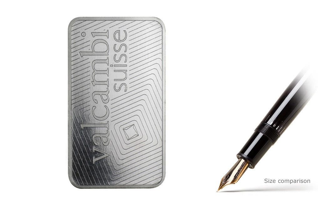 1 oz Platinum Valcambi Suisse Bars