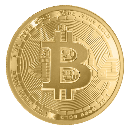 Buy 1 oz Pure Gold Bitcoin Round .9999