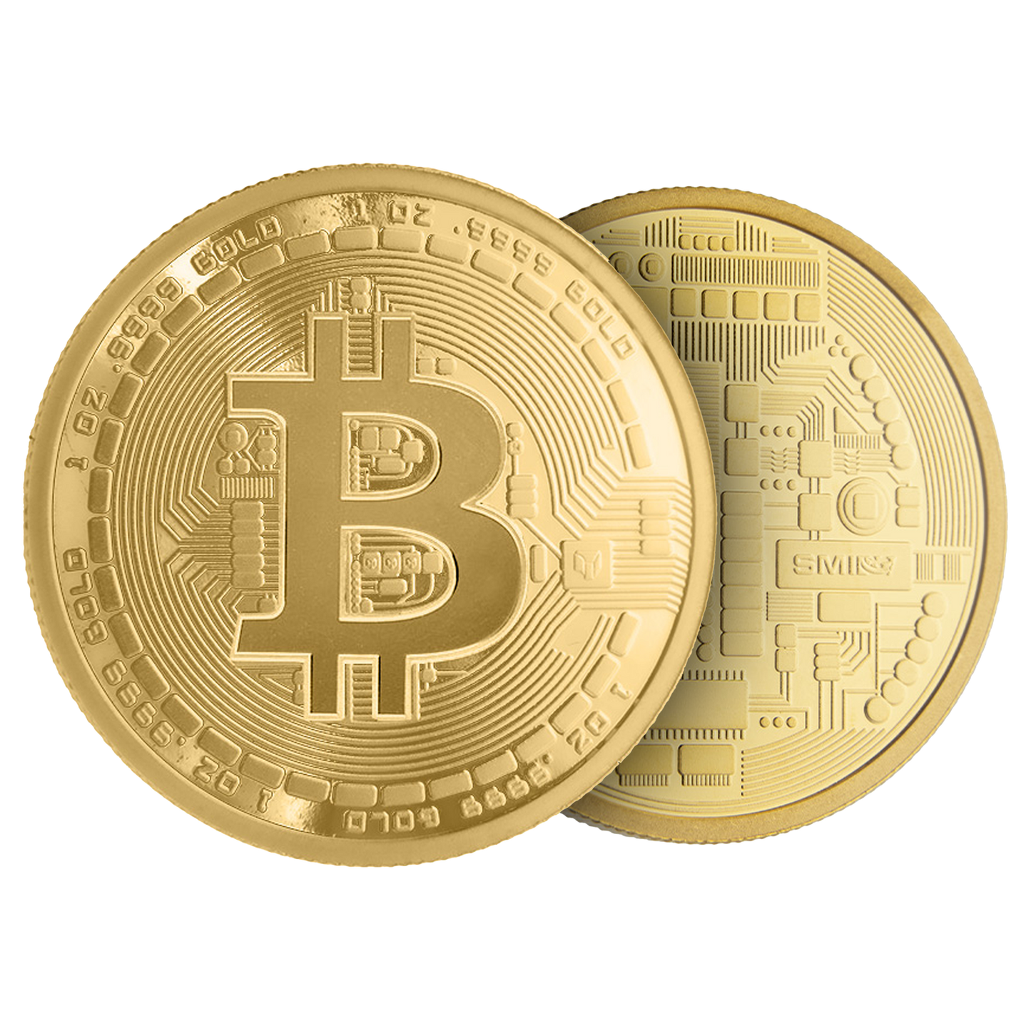 Buy 1 oz Pure Gold Bitcoin Round .9999