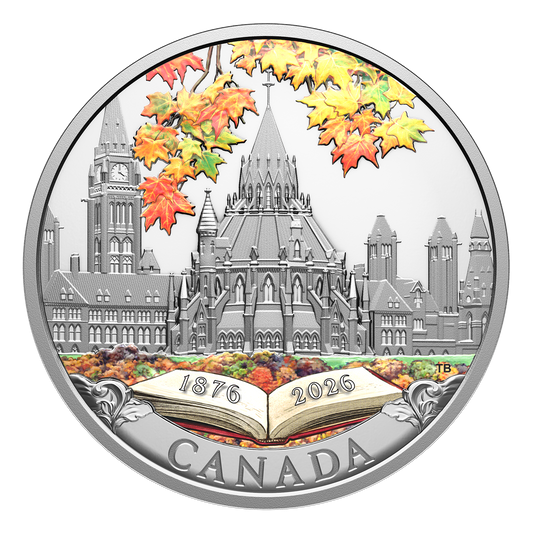 Buy 1 oz Silver 150th Anniversary of the Library of Parliament Coin (2026)