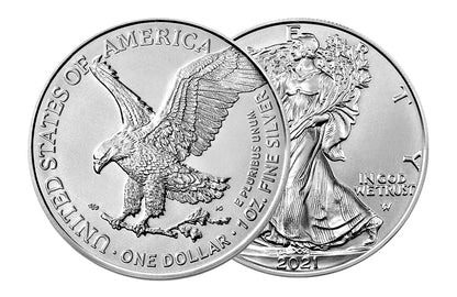 Silver American Eagle Coins (New Design - Mid 2021 and later)