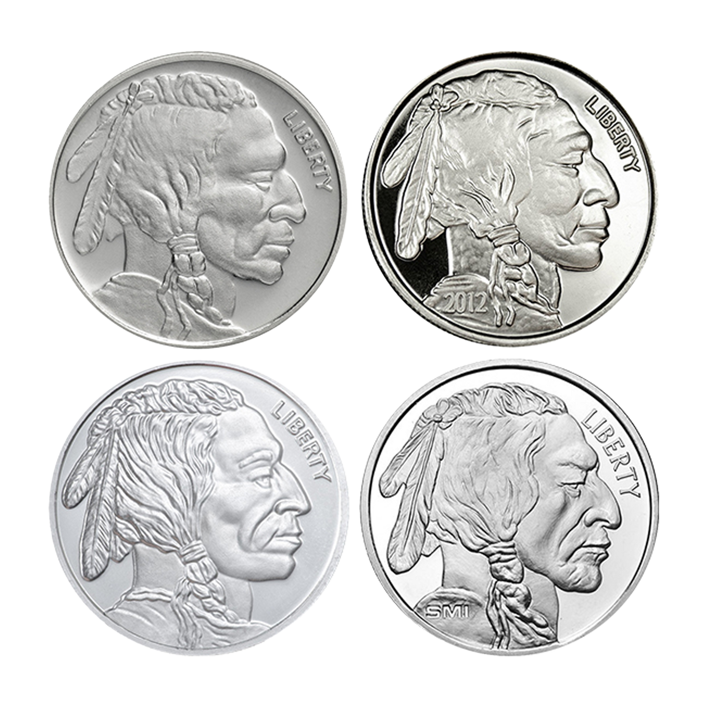 1 oz Silver Buffalo Rounds (Various Mints)