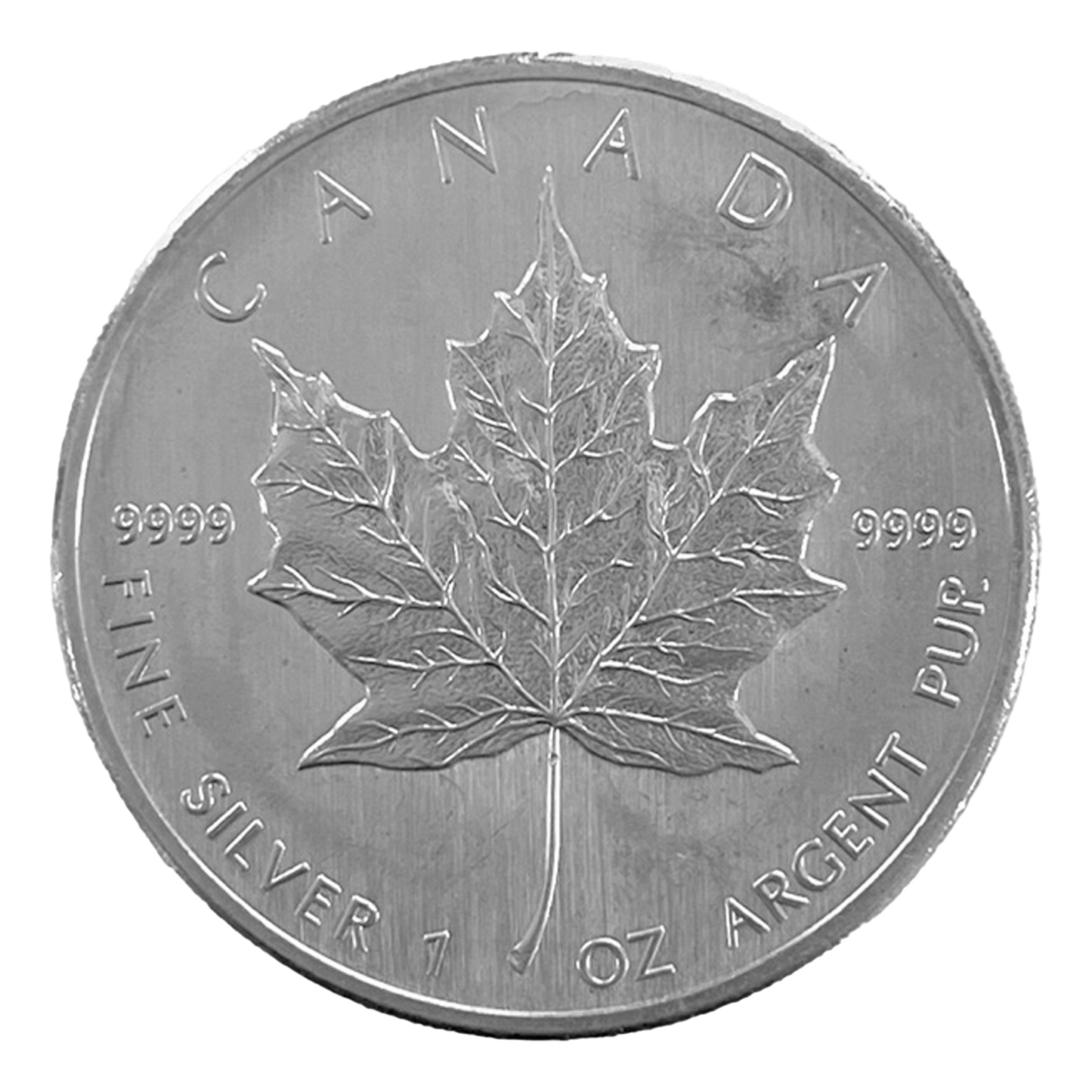 1 oz Canadian Silver Maple Leaf Coins (wear & tear)