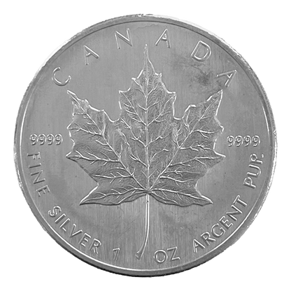 1 oz Canadian Silver Maple Leaf Coins (wear & tear)