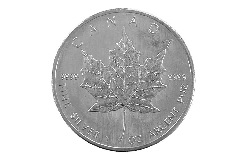 1 oz Canadian Silver Maple Leaf Coins (wear & tear)