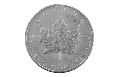 1 oz Canadian Silver Maple Leaf Coins (wear & tear)