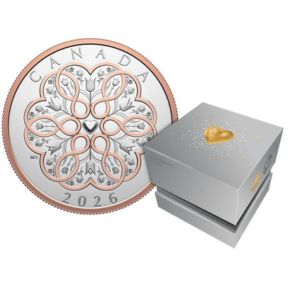 Buy 1 oz Silver Celebrate Love Rose Gold Plated Coin (2026)