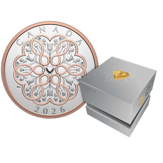 Buy 1 oz Silver Celebrate Love Rose Gold Plated Coin (2026)