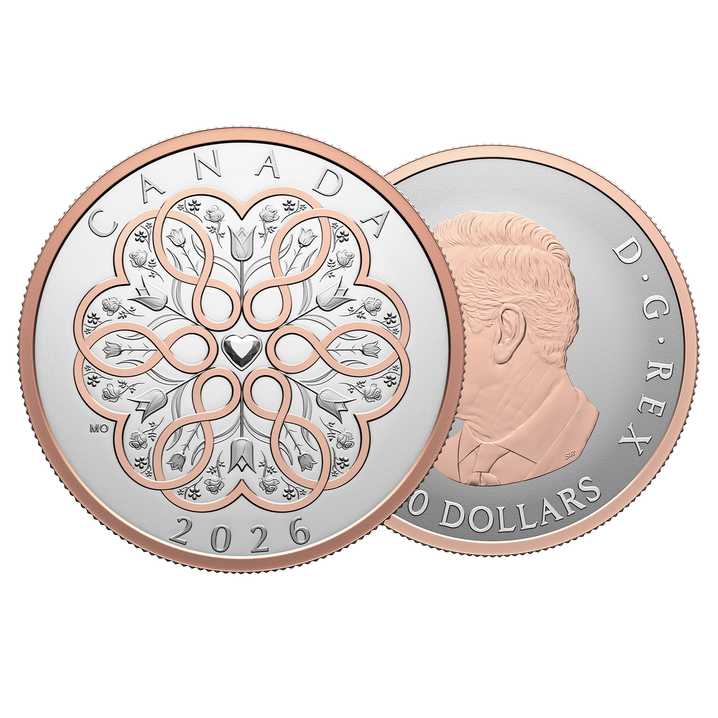 Buy 1 oz Silver Celebrate Love Rose Gold Plated Coin (2026)