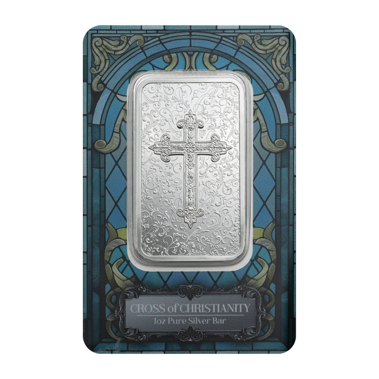 Buy 1 oz Silver Cross of Christianity Bar (2026)