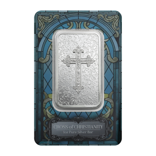 Buy 1 oz Silver Cross of Christianity Bar (2026)