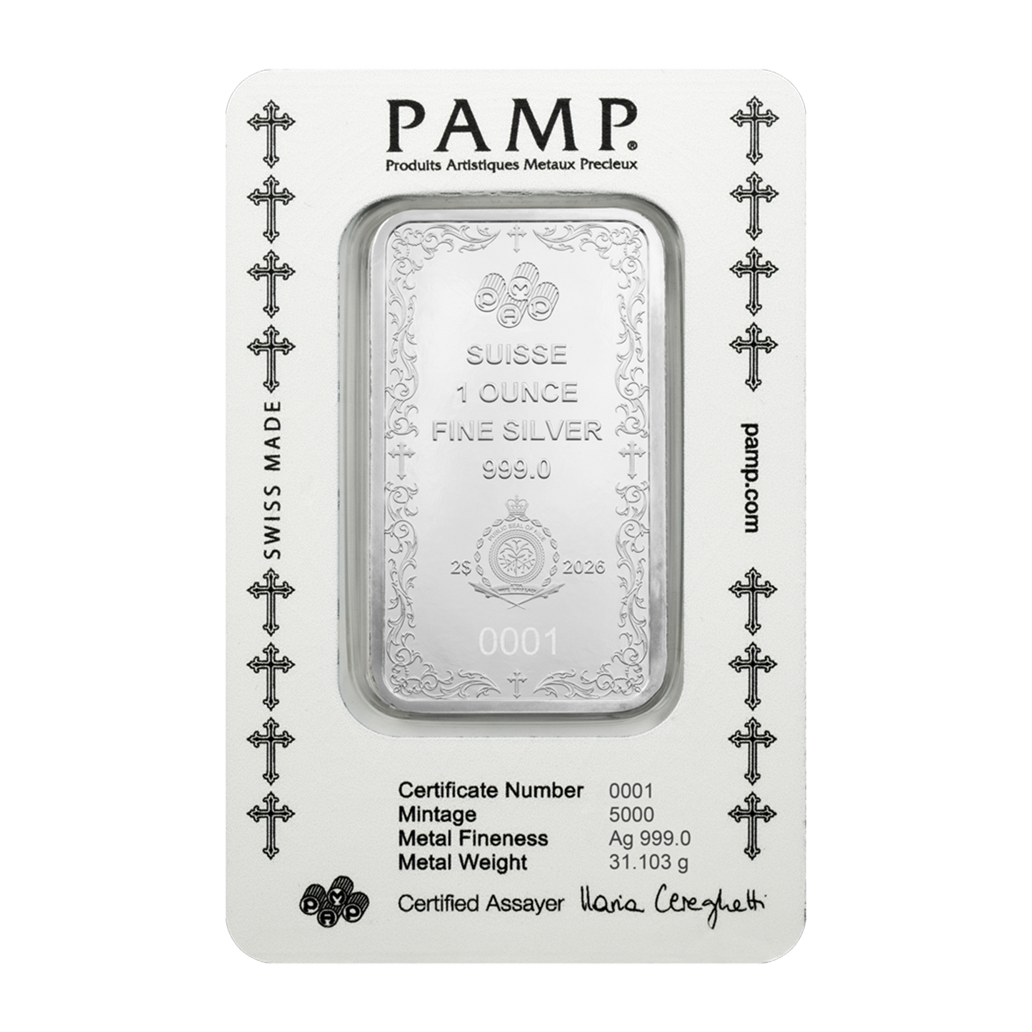 Buy 1 oz Silver Cross of Christianity Bar (2026)