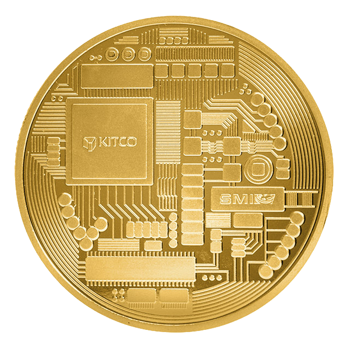 1 oz Silver Gold Plated Bitcoin Round
