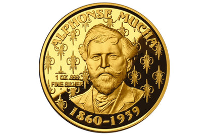 Buy 1 oz Silver Mucha Dance Gold Plated Proof Round [US Shipping the week of Nov 3rd]