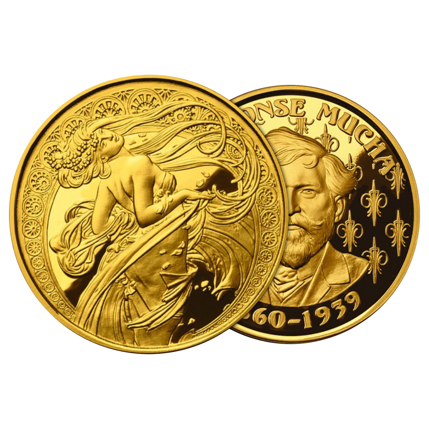 Buy 1 oz Silver Mucha Dance Gold Plated Proof Round [US Shipping the week of Nov 17th]