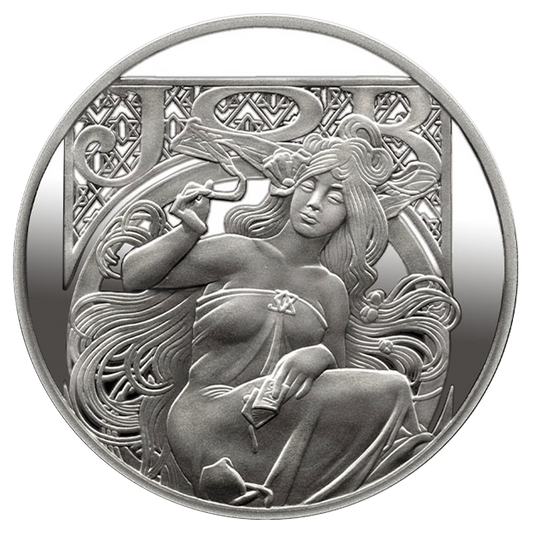 Buy 1 oz Silver Mucha JOB 1898 Proof Round