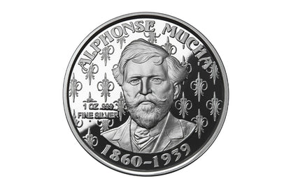 Buy 1 oz Silver Mucha JOB 1898 Proof Round
