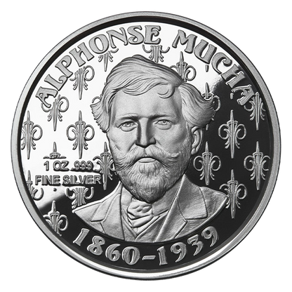 Buy 1 oz Silver Mucha JOB 1898 Proof Round