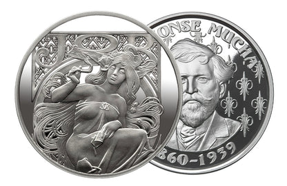 Buy 1 oz Silver Mucha JOB 1898 Proof Round