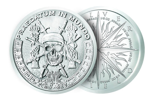 Buy 1 oz Silver Pieces of Eight Silver Shield Rounds
