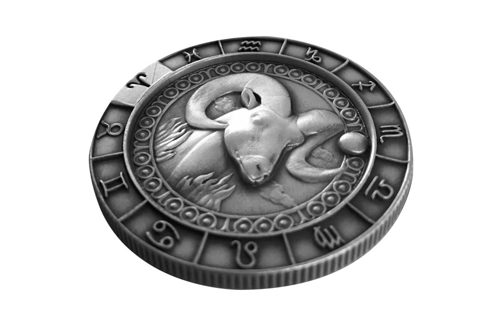 Buy 1 oz Silver Zodiac Aries Round