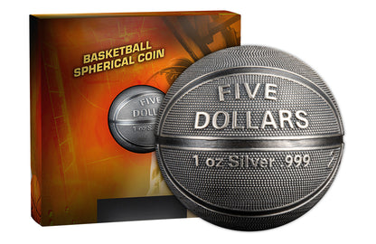 Buy 1 oz Silver Spherical Basketball Coin (2021)