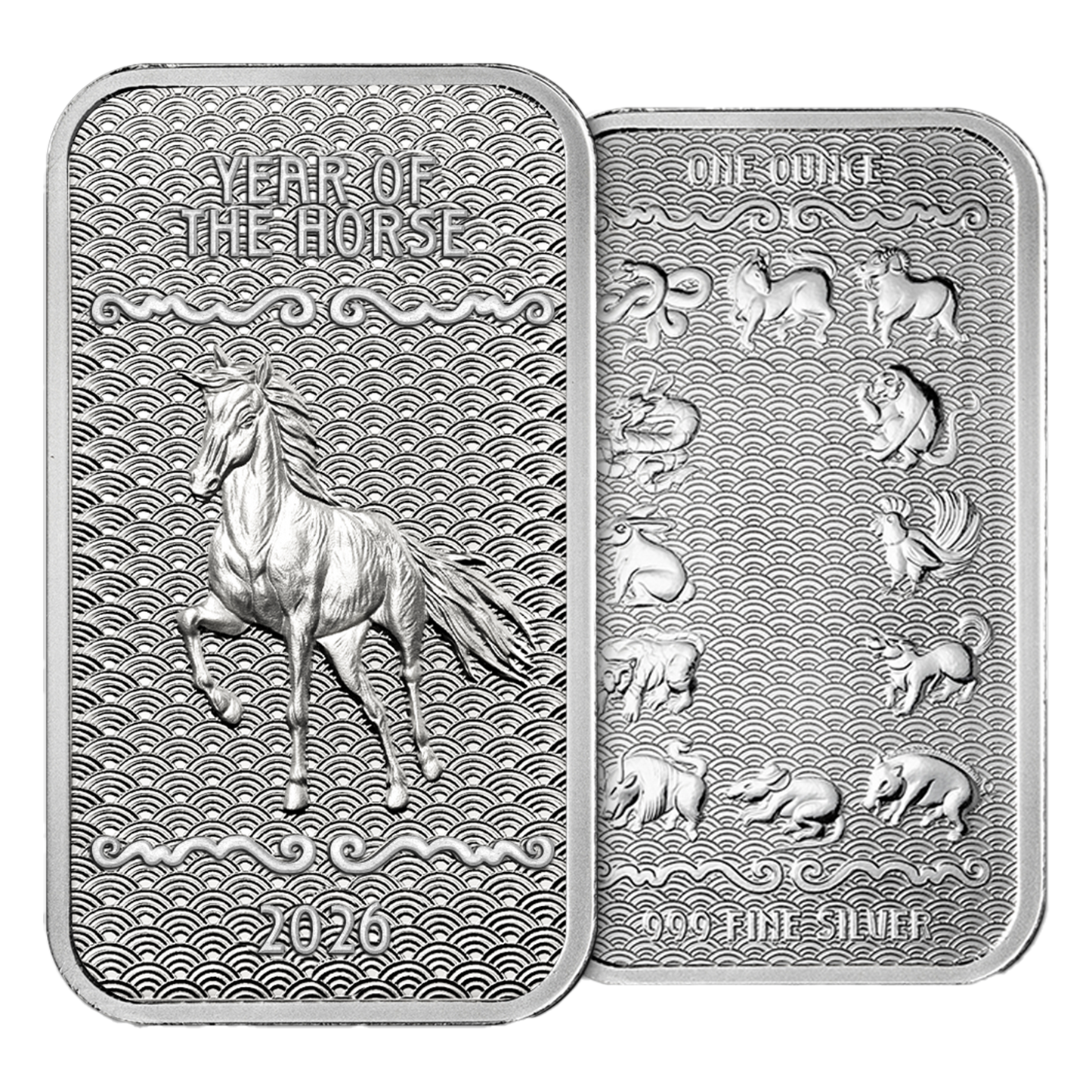 Buy 1 oz Silver Year of the Horse Bar (2026)