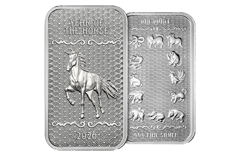 Buy 1 oz Silver Year of the Horse Bar (2026) {CAN: Shipping the week of Feb 9th}