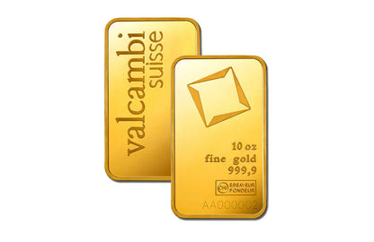 Valcambi Suisse 10 oz Gold Bars