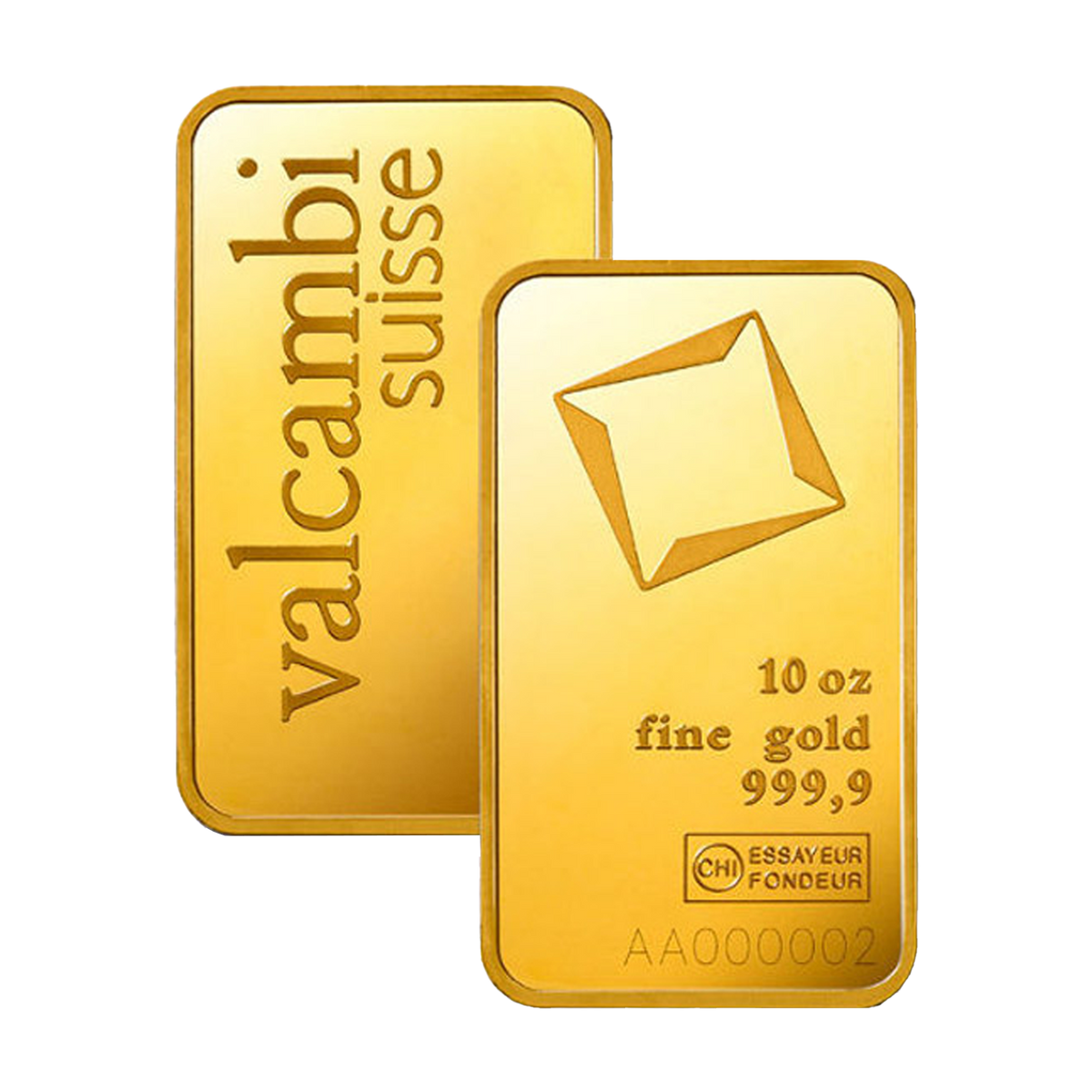 Valcambi Suisse 10 oz Gold Bars