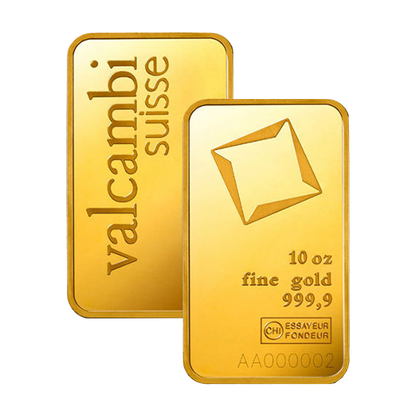 Valcambi Suisse 10 oz Gold Bars