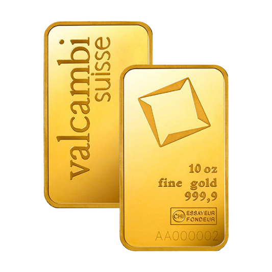 Valcambi Suisse 10 oz Gold Bars