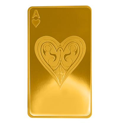 Buy 10 oz Silver Ace of Hearts Bar (.9999) 24K Gold Plated {CAN: Shipping week of August 17}