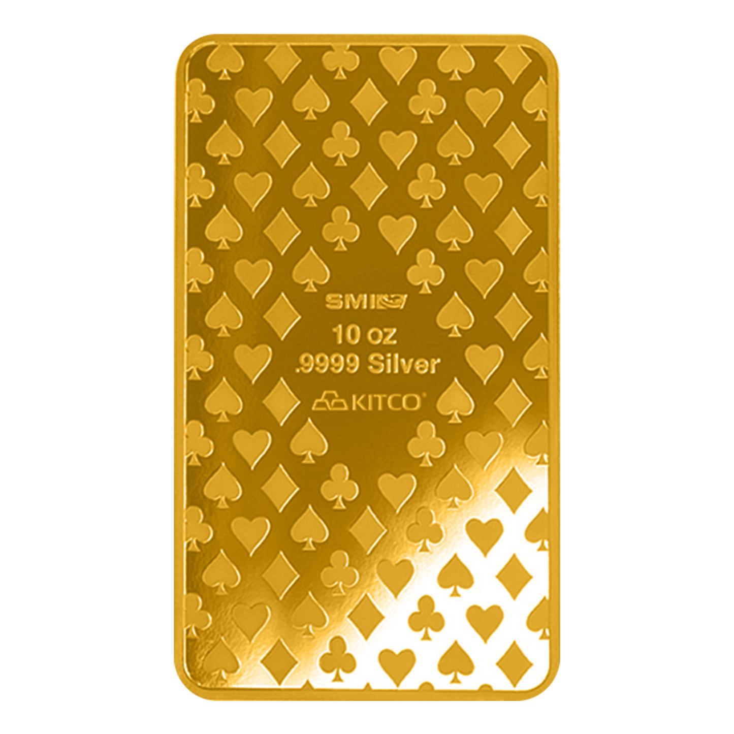 Buy 10 oz Silver Ace of Hearts Bar (.9999) 24K Gold Plated {CAN: Shipping week of August 17}