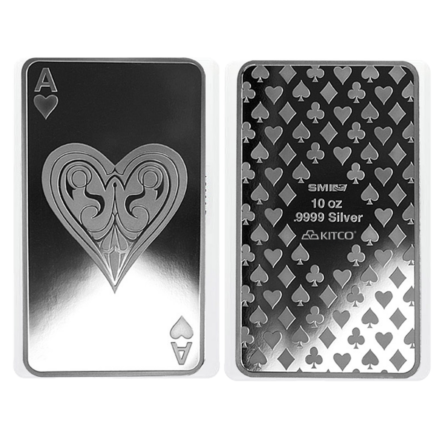 Buy 10 oz Silver Ace of Hearts Bar .9999 {CAN: Shipping week of August 17}