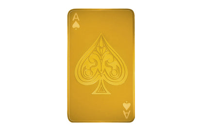 Buy 10 oz Silver Ace of Spades Bar (.9999) 24K Gold Plated
