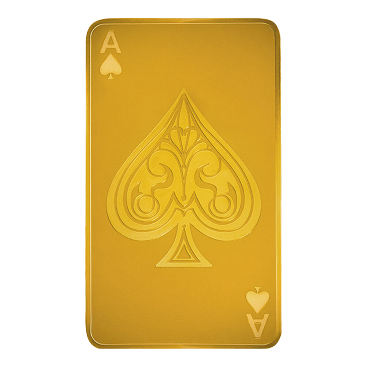 Buy 10 oz Silver Ace of Spades Bar (.9999) 24K Gold Plated