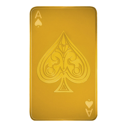 Buy 10 oz Silver Ace of Spades Bar (.9999) 24K Gold Plated {CAN: Shipping week of August 17}