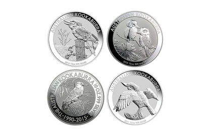 10 oz Silver Australian Kookaburra Coins (Random Year)