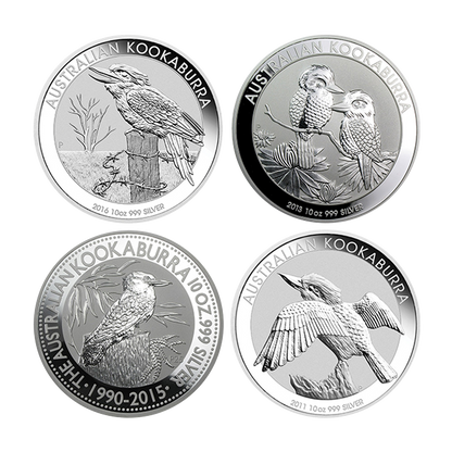 10 oz Silver Australian Kookaburra Coins (Random Year)