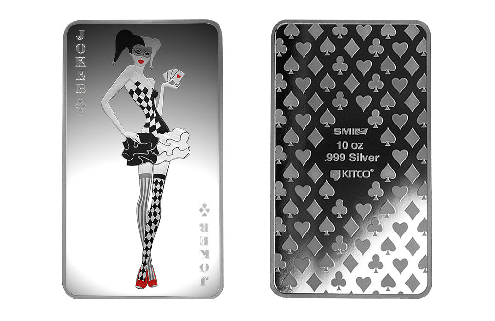 Buy 10 oz Silver Joker Girl Bar