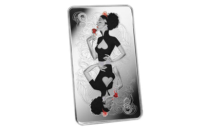 Buy 10 oz Silver Bar Queen of Hearts
