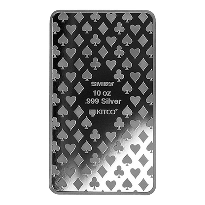 Buy 10 oz Silver Bar Queen of Hearts