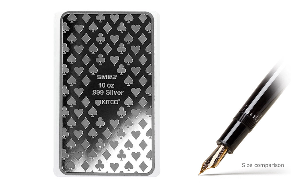Buy 10 oz Silver Bar - Ace of Clubs