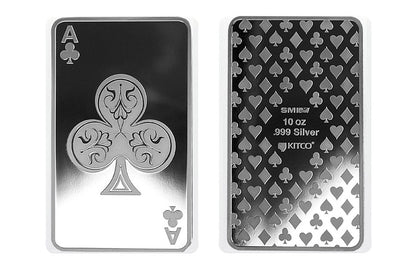 Buy 10 oz Silver Bar - Ace of Clubs