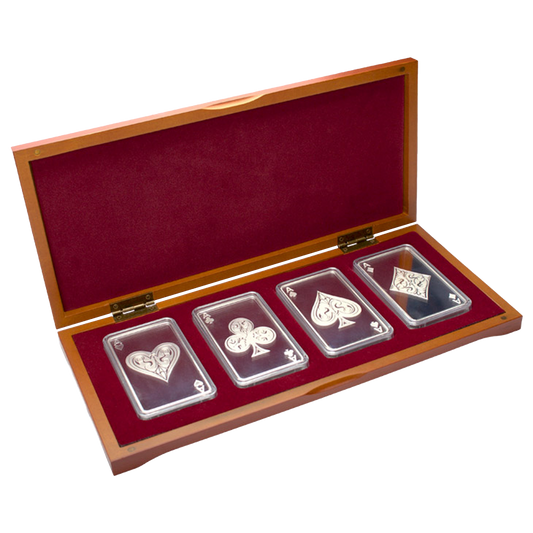 Buy 10 oz Silver Bar Set - 4 Aces