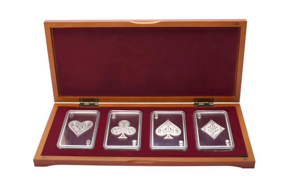 Buy 10 oz Silver Bar Set - 4 Aces